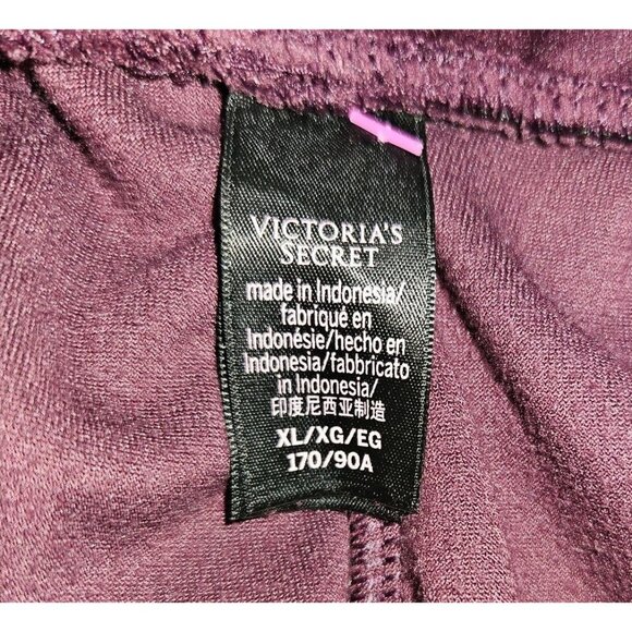 Victoria Secret Purple Velour Pull On Soft Lounge Jogging Pants Women Size XL - Picture 8 of 10